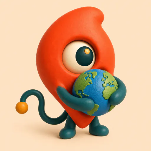 The AiGid icon: Piko hugging the Earth